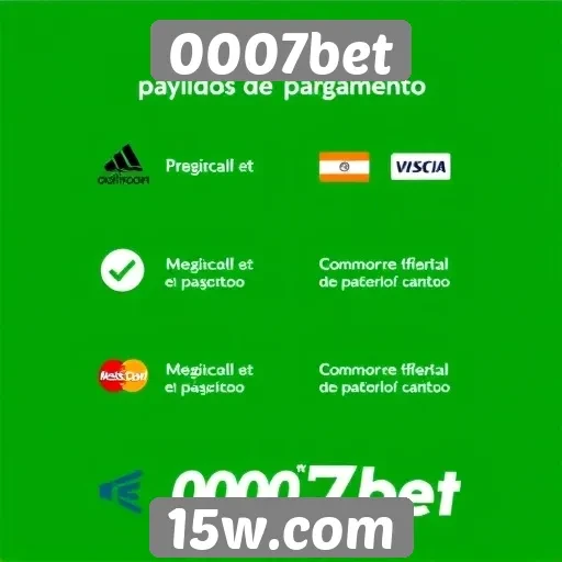 Métodos de pagamento aceitos no 0007bet